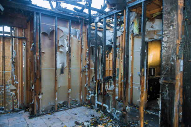 Professional Fire Damage Assessment technician working in Old Saybrook Center, CT
